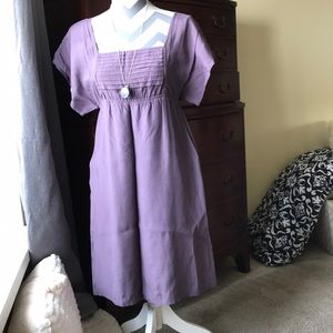 Dusty Purple square neck dress